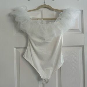 Selfie Leslie Tulle Bodysuit